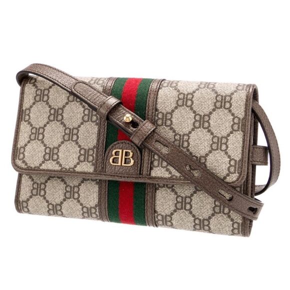 Gucci x Balenciaga Monogram Web Crossbody Bag - Picture 2 of 5
